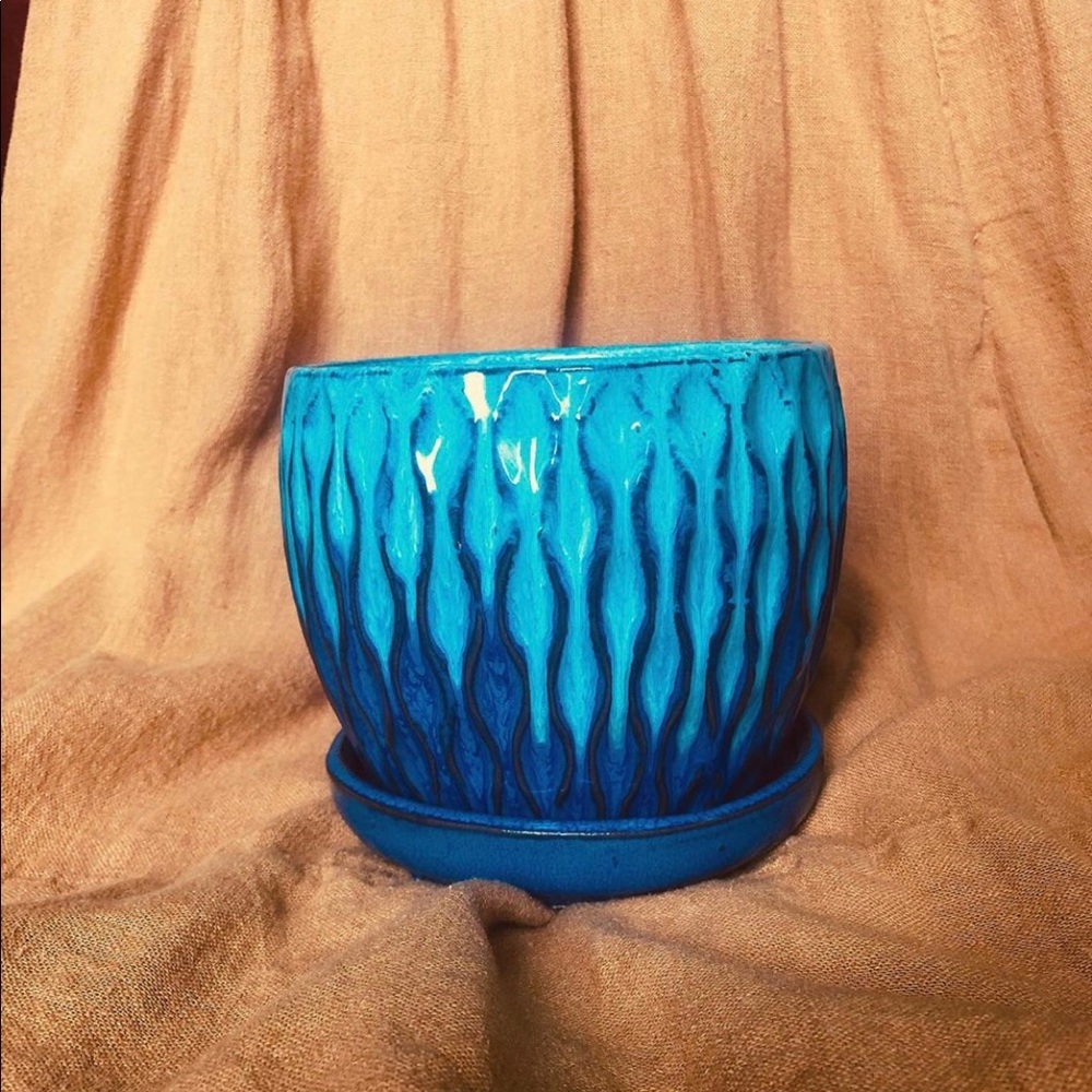Turquoise planter